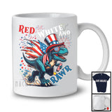 Red White And Rawr, Amazing 4th Of July T-Rex Fireworks, American Flag Dinosaur Patriotic T-Shirt