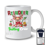 Reindeer Tasting Crew, Lovely Christmas Plaid Reindeer Candy Canes, Snowing Family T-Shirt