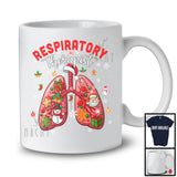 Respiratory Therapist; Adorable Merry Christmas Lung Santa Snowman; Pulmonologist Group T-Shirt