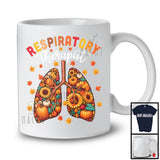 Respiratory Therapist; Awesome Thanksgiving Lung Fall Leaves Pumpkin; Pulmonologist Group T-Shirt