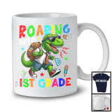 Roaring Into 1st Grade, Humorous First Day Of School T-Rex Dinosaur Lover, Students Group T-Shirt