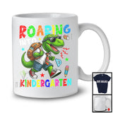 Roaring Into Kindergarten, Humorous First Day Of School T-Rex Dinosaur Lover, Students Group T-Shirt