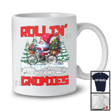 Rollin' With My Gnomies; Amazing Christmas Gnome Riding Bicycle Santa; Family Group T-Shirt