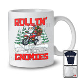 Rollin' With My Gnomies; Amazing Christmas Gnome Riding Dirt Bike Santa; Family Group T-Shirt