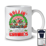 Rollin' With My Gnomies; Wonderful Christmas Santa Three Gnomes; Rainbow Family Group T-Shirt