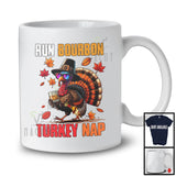 Run Bourbon Turkey Nap; Sarcastic Thanksgiving Turkey Sunglasses Bourbon; Drinking Drunker T-Shirt