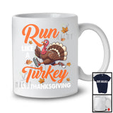 Run Like A Turkey; Awesome Thanksgiving Running Turkey Runner; Fall Leaves Family Group T-Shirt