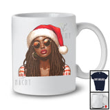 Santa African Woman Face Sunglasses; Adorable Christmas Santa Pajama; Afro African Family Group T-Shirt