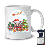 Santa Armadillo With X-mas Tree Snowman, Adorable Christmas Santa Wild Animal, Family Group T-Shirt