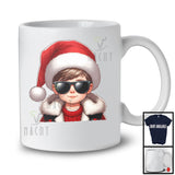 Santa Boy Face Sunglasses; Adorable Christmas Santa Pajama; Matching X-mas Family Group T-Shirt