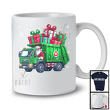 Santa Driving Garbage Truck, Awesome Christmas Santa Driver Team, Matching Family X-mas Group T-Shirt