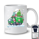 Santa Driving Garbage Truck; Humorous Christmas Tree On Garbage Truck Driver; Snowing Family T-Shirt