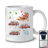 Santa Driving Reindeer Police Car Sleigh; Wonderful Christmas Santa Sleigh; Snow Family T-Shirt