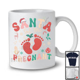 Santa Got Me Pregnant; Humorous Christmas Santa Women Naughty; Snowing Around Family Group T-Shirt