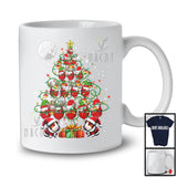 Santa Guinea Pig And Beer Glasses Christmas Tree; Cheerful X-mas Drinking Drunker; Family T-Shirt