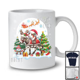 Santa Guinea Pig Riding Donkey; Amazing Christmas Moon Tree Lights; Santa Farm Animal T-Shirt