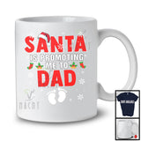 Santa Is Promoting Me To Dad; Cheerful Christmas Pregnancy Announcement Santa; Snow Family T-Shirt