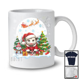 Santa Opossum With X-mas Tree Snowman, Adorable Christmas Santa Wild Animal, Family Group T-Shirt