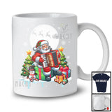 Santa Playing Accordion; Awesome Christmas Tree Santa Lover; Musical Instruments Player T-Shirt