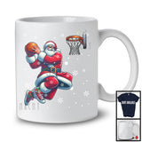 Santa Playing Basketball, Humorous Christmas Santa Sport Player Team, Family X-mas Group T-Shirt