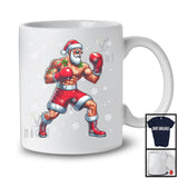 Santa Playing Boxing, Humorous Christmas Santa Sport Player Team, Family X-mas Group T-Shirt