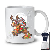 Santa Playing Cello Riding Reindeer; Awesome Christmas Lights Cello Player; Musical Instruments T-Shirt