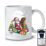 Santa Playing Harp; Awesome Christmas Tree Santa Lover; Musical Instruments Player T-Shirt