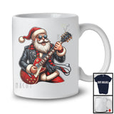 Santa Playing Rock Guitar; Joyful Christmas Santa Rock Player; Guitarist Musical Instruments T-Shirt