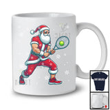 Santa Playing Tennis, Humorous Christmas Santa Sport Player Team, Family X-mas Group T-Shirt