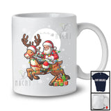 Santa Playing Xylophone Riding Reindeer; Awesome Christmas Lights Xylophone Player; Musical Instruments T-Shirt