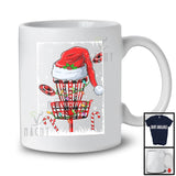 Santa Red Plaid Disc Golf; Joyful Christmas Pajama Santa Disc Golf Player Lover; Sport X-mas Team T-Shirt