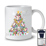 Santa Reindeer Baseball Christmas Tree, Amazing X-mas Lights Snow, Sport Player Team T-Shirt