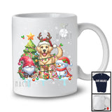 Santa Reindeer Golden Retriever, Adorable Christmas Tree Gnome Snowman, X-mas Family Group T-Shirt