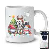 Santa Reindeer Husky, Adorable Christmas Tree Gnome Snowman, X-mas Family Group T-Shirt
