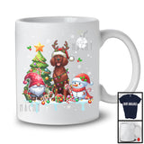Santa Reindeer Irish Setter, Adorable Christmas Tree Gnome Snowman, X-mas Family Group T-Shirt