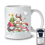 Santa Reindeer Poodle, Adorable Christmas Tree Gnome Snowman, X-mas Family Group T-Shirt