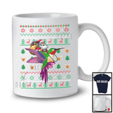 Santa Riding Hummingbird Bird; Amazing Christmas Sweater Bird Lover; X-mas Lights Animal T-Shirt