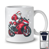 Santa Riding Motorbike, Awesome Christmas Santa Rider Biker Team, Family X-mas Group T-Shirt