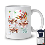 Santa Riding Reindeer Cow Sleigh; Wonderful Christmas Santa Sleigh; Snow Family Group T-Shirt