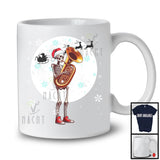 Santa Skeleton Playing Tuba; Fantastic Christmas Moon Tree Skeleton; Musical Instruments Player T-Shirt