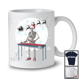 Santa Skeleton Playing Xylophone; Fantastic Christmas Moon Tree; Musical Instruments Player T-Shirt