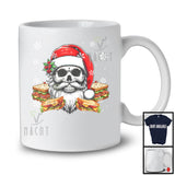 Santa Skull With Sandwich; Wonderful Christmas Santa Skull Food Lover; X-mas Family Group T-Shirt