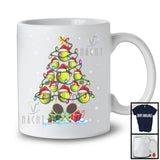 Santa Tennis Christmas Tree; Fantastic X-mas Lights Tennis Equipment Snow; Sport Player Team T-Shirt