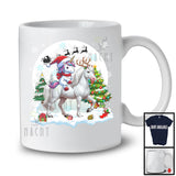 Santa Unicorn Riding Horse Reindeer; Amazing Christmas Moon Horse Animal Lover; X-mas Family T-Shirt