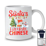 Santa's Favorite Chinese; Joyful Christmas Tree Snowman; Pajama Chinese Family Group T-Shirt