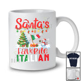 Santa's Favorite Italian; Joyful Christmas Tree Snowman; Pajama Italian Family Group T-Shirt