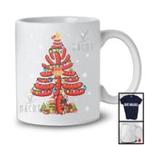 Sausage Christmas Tree Lights; Humorous X-mas Snowing Around; Matching Food Lover T-Shirt