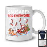 Sausages For Everyone; Amazing Christmas Santa Sleigh Sausage; X-mas Tree Matching Food Lover T-Shirt