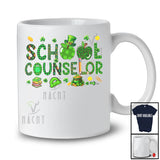 School Counselor; Awesome St. Patrick's Day Green Plaid Shamrocks Pencil School Counselor; Jobs T-Shirt