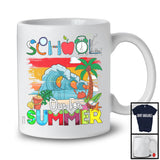 School Out For Summer, Cheerful Summer Vacation Waving Sea Lover, Beach Trip Family Group T-Shirt